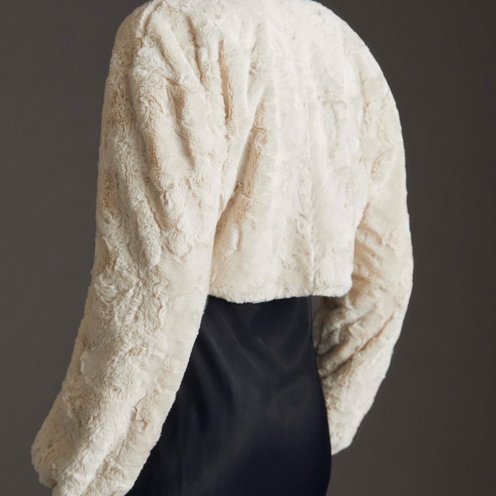 Anthropologie Maeve Faux Fur Shrug - Picture 2 of 5